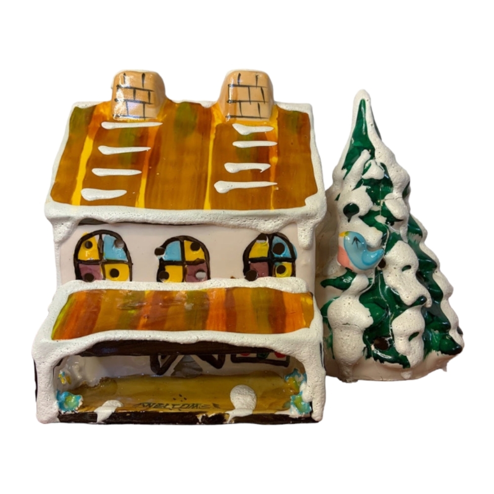 Very Rare! Vintage 1976 Dept. 56 Snow Village Ceramic Lighted Christmas Building